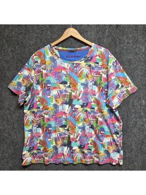 Robert Graham Shirt Men 2XL Wild Colorfull Tropical Soft Cotton Relaxed Preppy